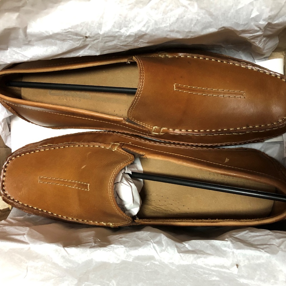 Clarks Mansell Tan Driving Loafers